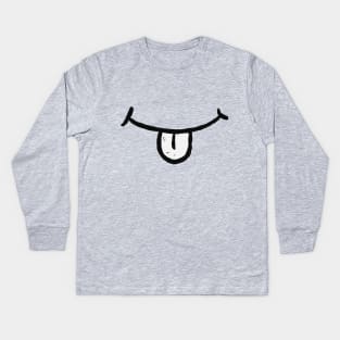 Tongue out Kids Long Sleeve T-Shirt